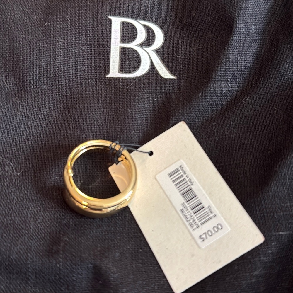 BR Aureus & Argent Ravena Coil gold ring 8 NWT - Picture 3 of 3
